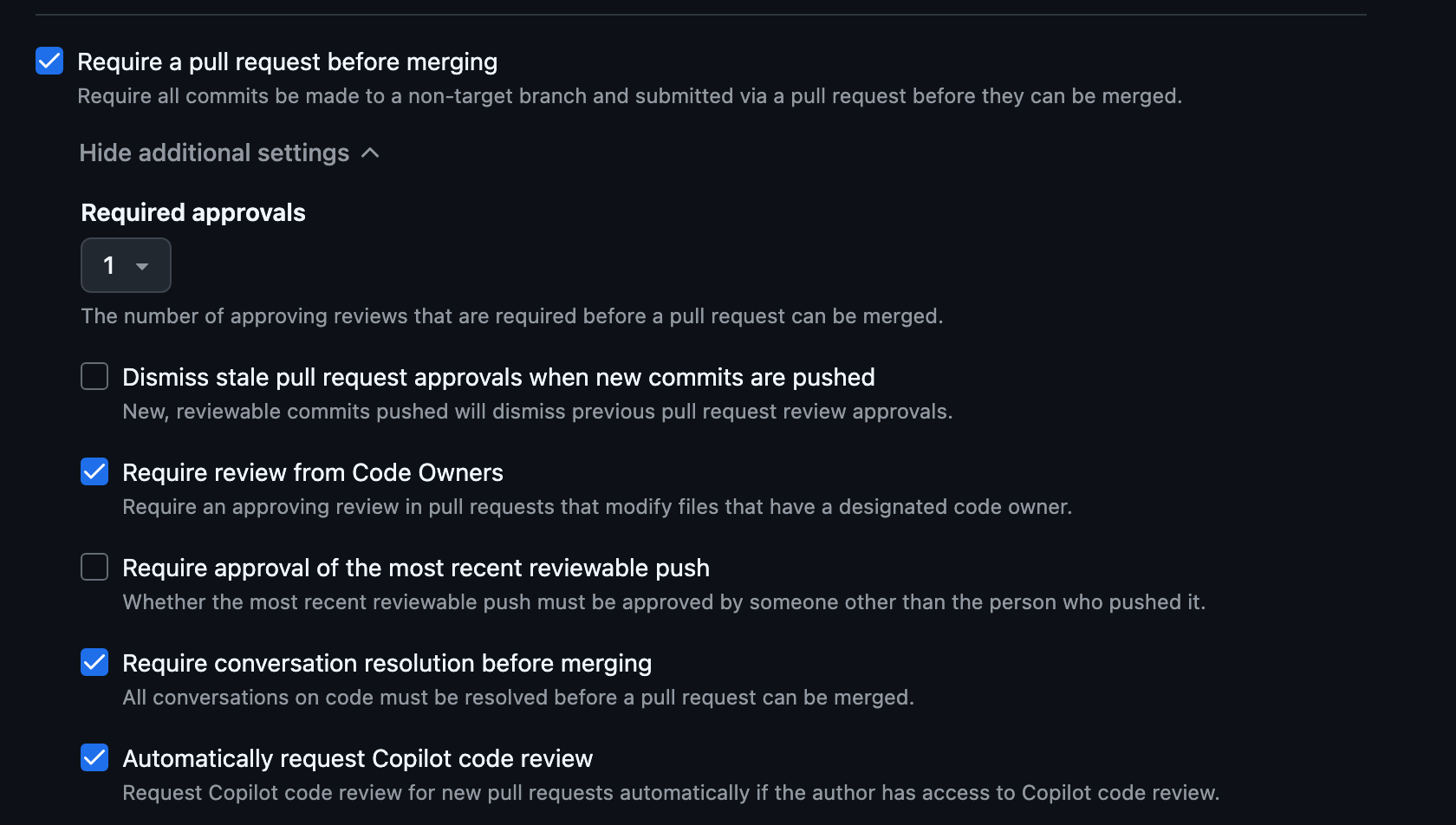 Code Owners Settings