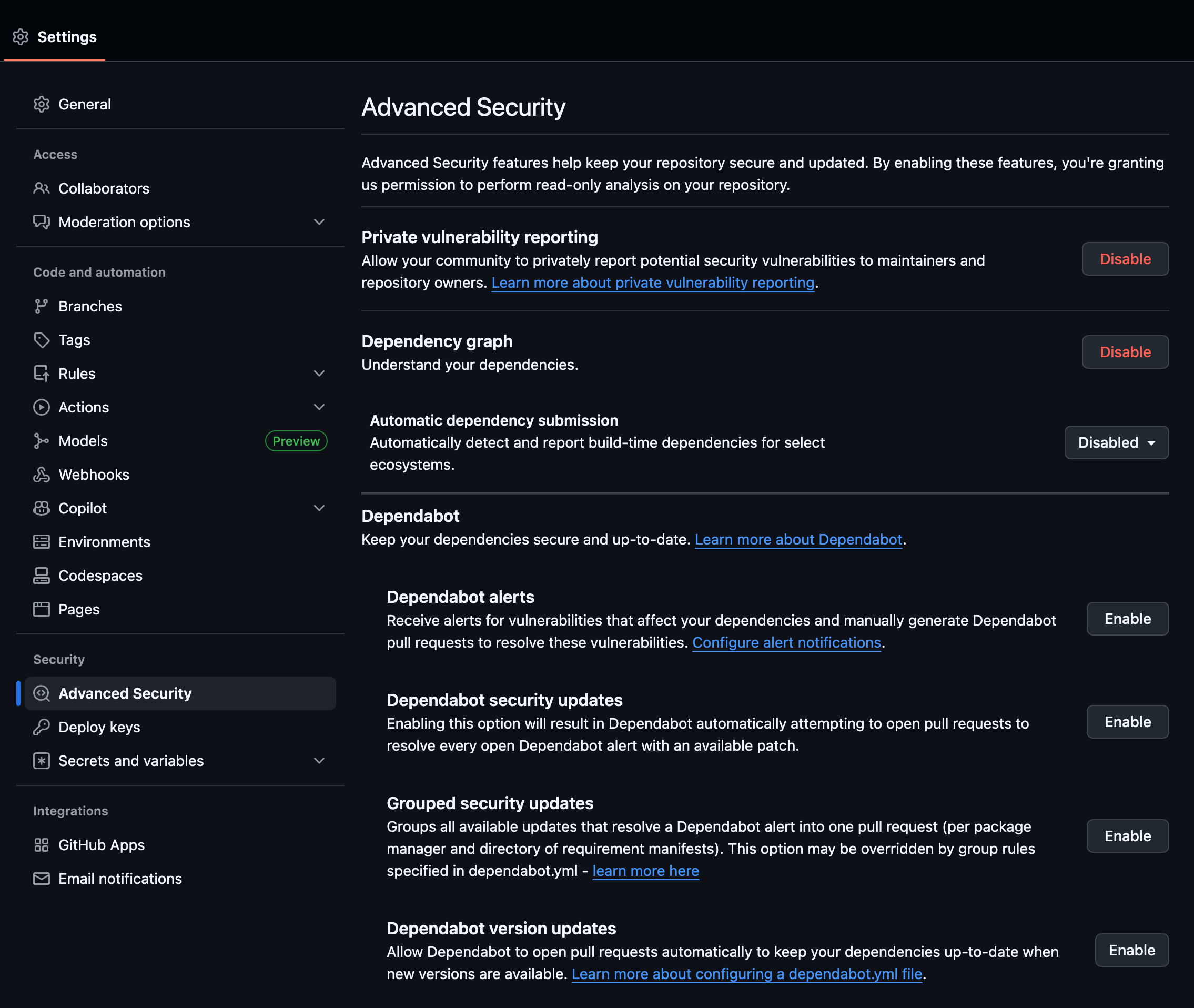 Advanced Security