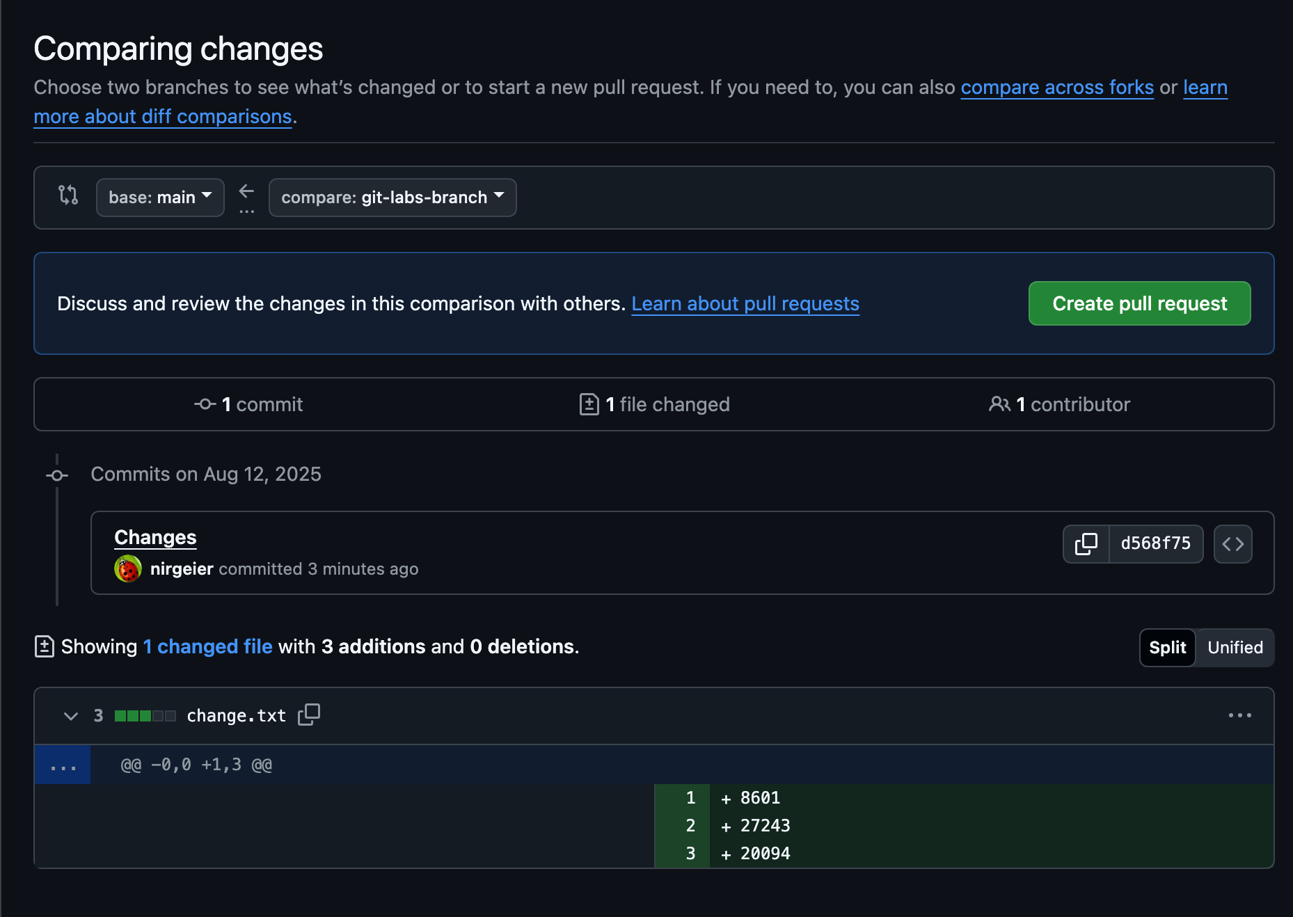 Create Pull Request